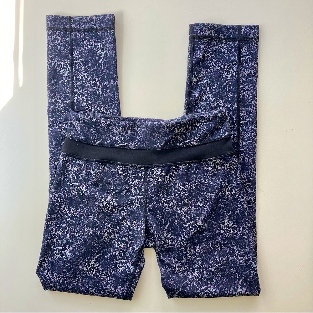 Women’s Navy Speckled High-Waist Active Leggings